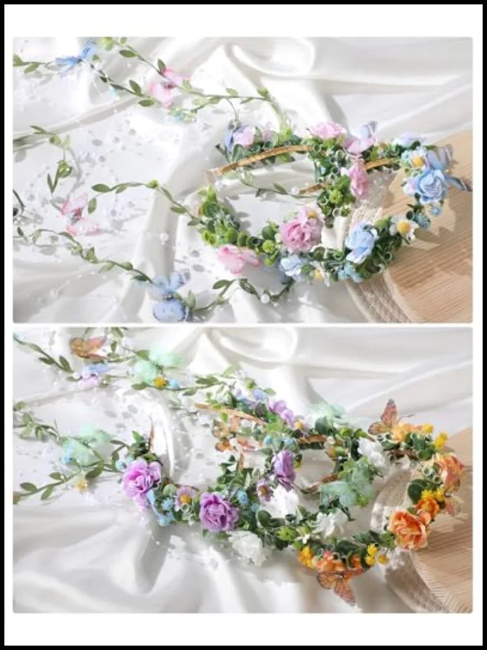Fairy Flower Headpiece Adjustable Hair Accessory Handmade Cosplay